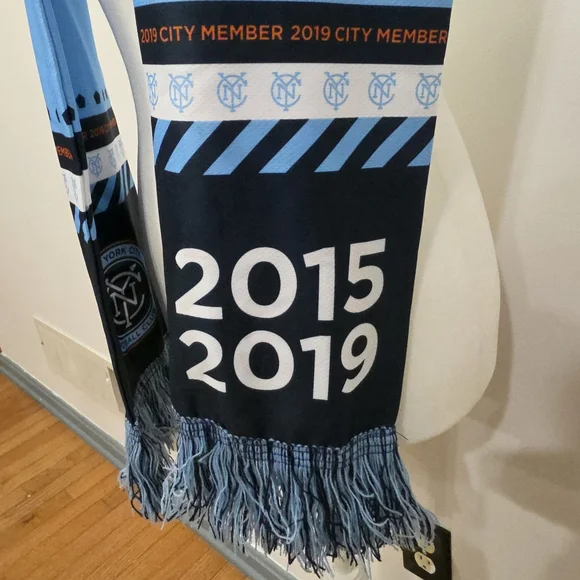 Blue and Black NYCFC Soccer Scarf - Picture 5 of 8